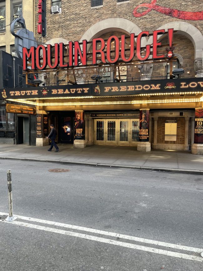 HISTORICAL AL HIRSCHFIELD THEATRE IN NEW YORK HISTORICAL MOULIN ROUGE THEATRE IN NEW YORK